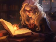 A woman reading a book.