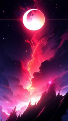 A sci-fi interpretation of an eclipse, with futuristic elements and cosmic energy illuminating the scene.