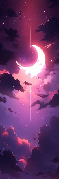 An eclipse in a fantasy realm, where ancient prophecies and magical forces converge.