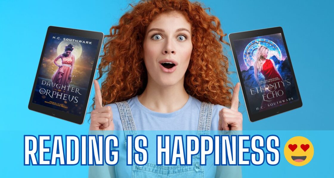 A woman holding two tablets.