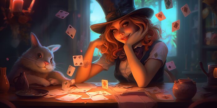Alice in Wonderland, Alice as the Mad Hatter.