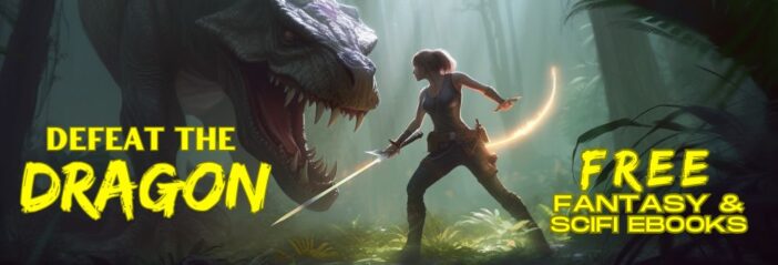 A woman holding a sword next to a dinosaur.