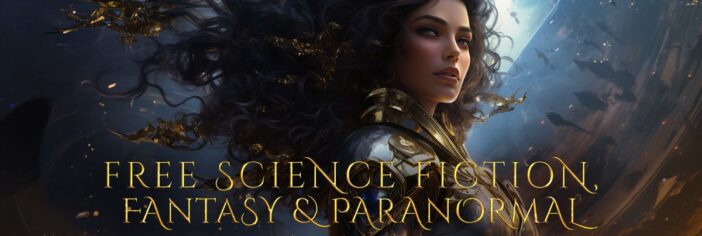 Banner for "Free Science Fiction, Fantasy, & Paranormal" ebooks giveaway. Image of beautiful warrior woman in front of epic background.